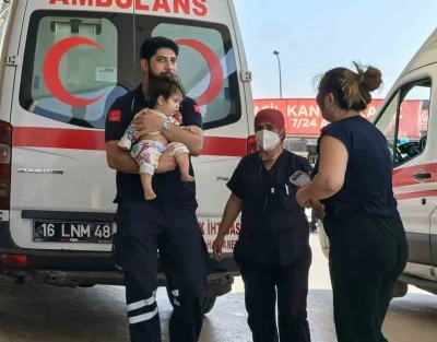 Bursa&rsquo;da 1 yaşındaki bebek hastanelik oldu