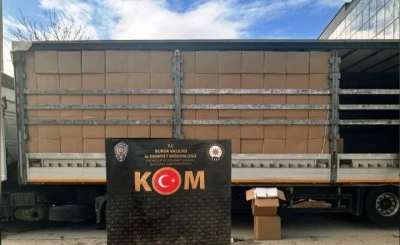 Bursa'da 10 milyon 510 bin adet ka&ccedil;ak makaron ele ge&ccedil;irildi