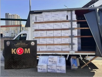  Bursa'da 3 milyon 410 makaron ele ge&ccedil;irildi