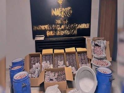 Bursa'da 300 bin uyuşturucu hap ele ge&ccedil;irildi