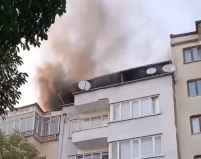 Bursa'da 5 katlı binada yangın! 