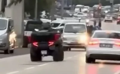 Bursa'da akan trafikte tehlikeli hareketler