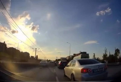 Bursa'da akıllara durgunluk veren kaza kamerada