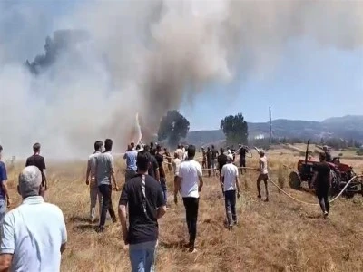 Bursa&rsquo;da, anız yangınında 3 d&ouml;n&uuml;m alan zarar g&ouml;rd&uuml;