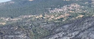 Bursa'da başlayıp Balıkesir'e sı&ccedil;rayan yangında soğutma &ccedil;alışmaları