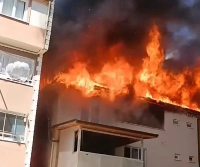 Bursa'da bina yangını