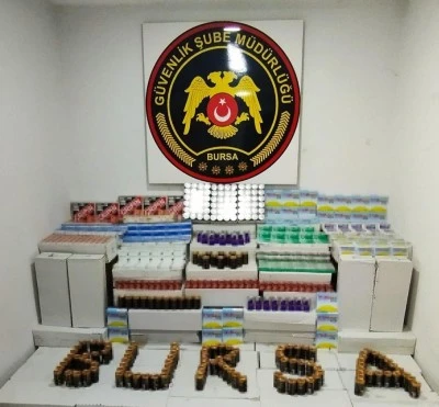 Bursa'da binlerce ruhsatsız ila&ccedil; ele ge&ccedil;irildi