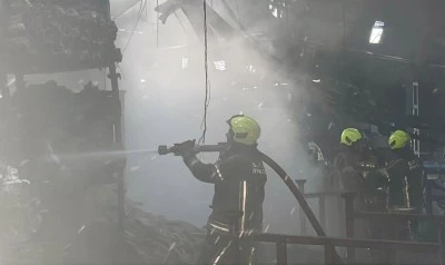 Bursa'da bir tekstil fabrikasında yangın