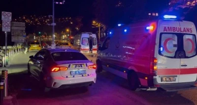 Bursa'da boş olan yolda kaza