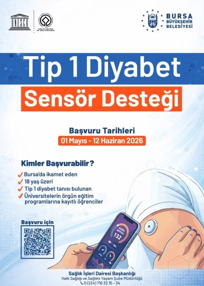 Bursa'da diyabetli &ouml;ğrencilere sens&ouml;r desteği başvuruları uzatıldı