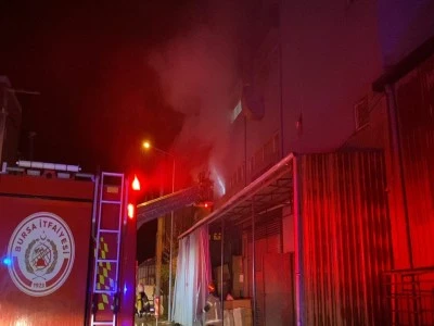 Bursa'da fabrika yangını