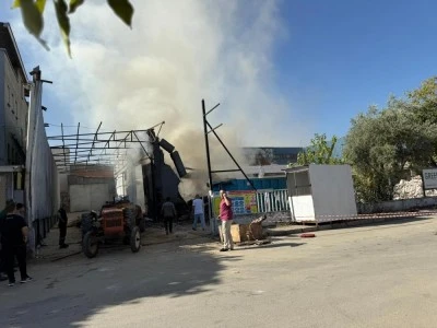 Bursa'da fabrika yangını