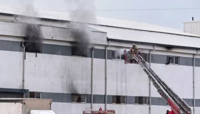 Bursa'da fabrika yangını