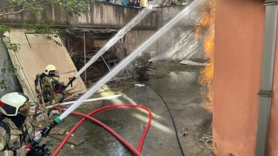 Bursa'da hastane yakınında yangın