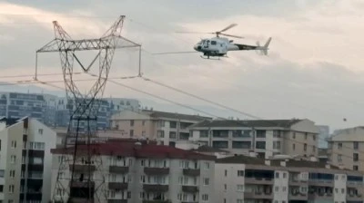 Bursa&rsquo;da iletim hatlarına helikopterli bakım