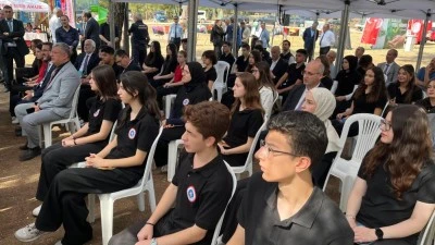 Bursa'da 'İlk dersim yeşil vatan' yanan ormanda ger&ccedil;ekleşti