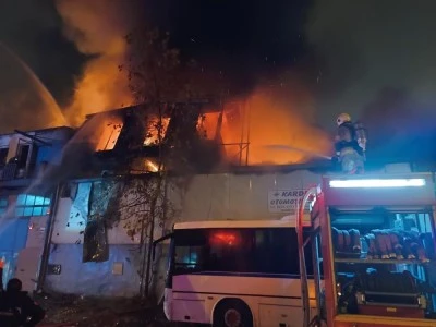 Bursa'da iş yeri yangını