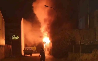 Bursa&rsquo;da kau&ccedil;uk fabrikasında korkutan yangın