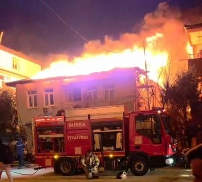 Bursa'da konut yangını