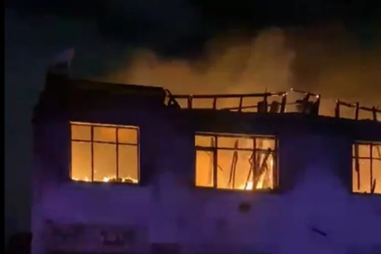 Bursa'da korkutan yangın...