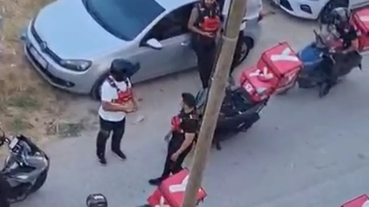 Bursa'da kuryeleri şaşkına &ccedil;eviren olay! 