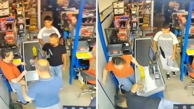 Bursa'da markette &ccedil;alışan kadın kasiyere saldıran şahıs tutuklandı