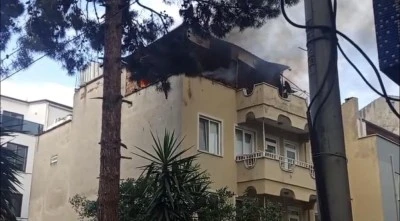Bursa'da m&uuml;lk yangını