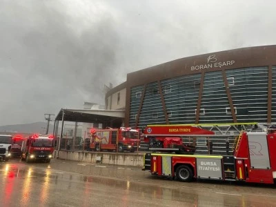 Bursa'da panik yaratan fabrika yangını