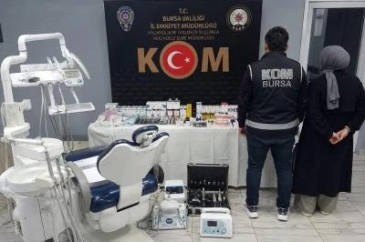Bursa&rsquo;da sahte diş muayenesine baskın: 2 g&ouml;zaltı