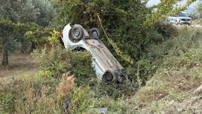 Bursa'da sollama yaparken zeytinliğe u&ccedil;tu