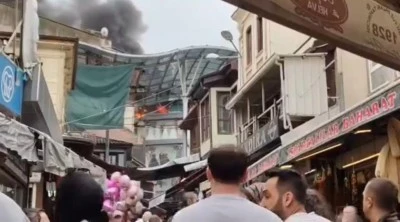 Bursa Tarihi Uzun &Ccedil;arşı&rsquo;da korkutan yangın