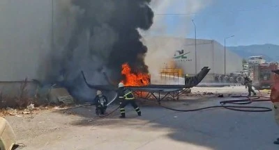  Bursa'da tekstil fabrikasında yangın