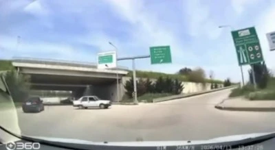Bursa&rsquo;da ters y&ouml;nden giren s&uuml;r&uuml;c&uuml; kamerada
