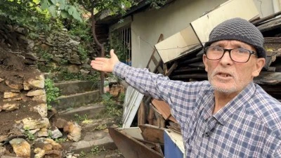 Bursa'da toprak zeminde kayma
