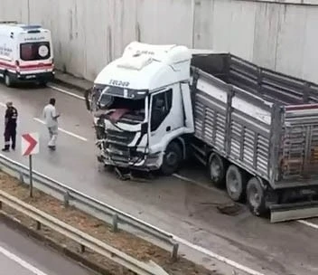 Bursa'da yağışlı hava kazaya neden oldu