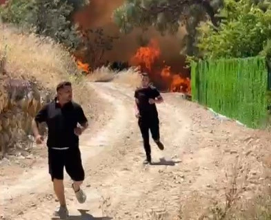 Bursa'da yangın nedeniyle bir k&ouml;y tahliye edildi