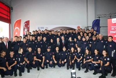 Bursa dağ il&ccedil;esi Harmancık'a tam donanımlı itfaiye binası 