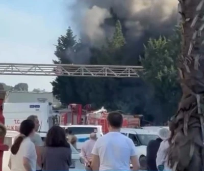 Bursa Demirtaş Organize Sanayi B&ouml;lgesi'nde fabrika yangını