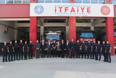 Bursa itfaiyesine bayram ziyareti