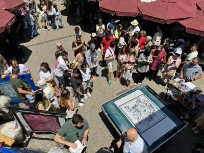 Bursa Kozahan'daki ipek baskı şovu izleyenleri b&uuml;y&uuml;ledi
