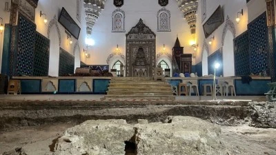 Bursa Muradiye Camisi'nde y&uuml;r&uuml;t&uuml;len restorasyon &ccedil;alışmalarında &ouml;nemli keşif