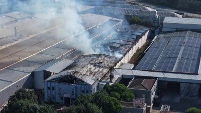 Bursa Nil&uuml;fer'de &ccedil;ıkan fabrika yangınında son durum!