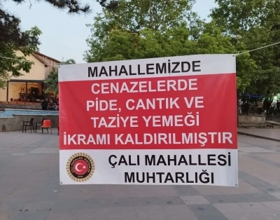 Bursa&rsquo;nın bu mahallesinde cenazelerde yemek ikramı kaldırıldı