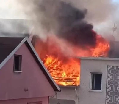 Bursa Osmangazi'de bina yangını 