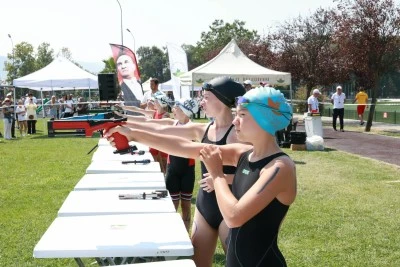 Bursa Osmangazi'de triathle yarışlarında b&uuml;y&uuml;k heyecan