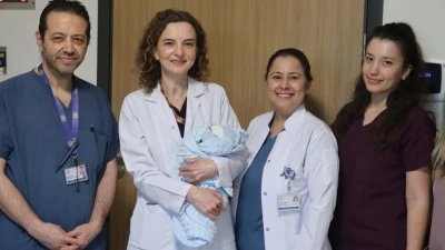  Bursa Şehir Hastanesi T&uuml;p Bebek Merkezi'nde ilk bebek d&uuml;nyaya geldi
