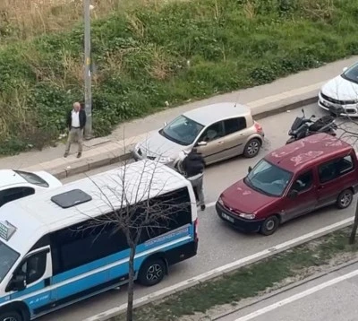 Bursa trafiğinde coplu saldırı 