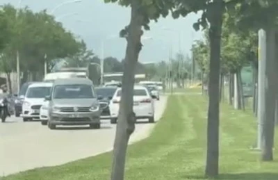 Bursa trafiğinde tehlikeli anlar