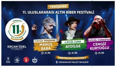 Bursa Yenişehir'de 11'inci 'Uluslararası Altın Biber Festivali' i&ccedil;in geri sayım başladı