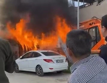 Bursa Yıldırım'da panik yaratan yangın